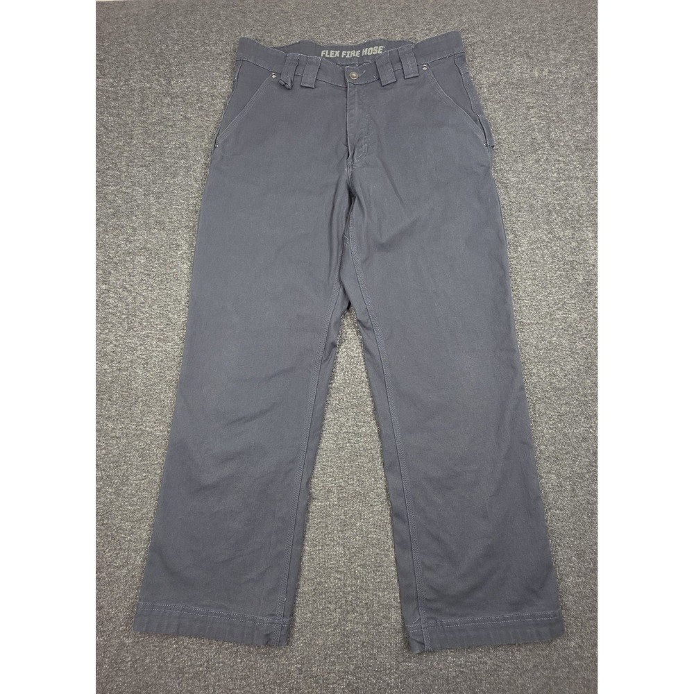 Duluth Trading Flex Fire Hose Blue 34x30 Men's Straight Leg Pants Work Casual